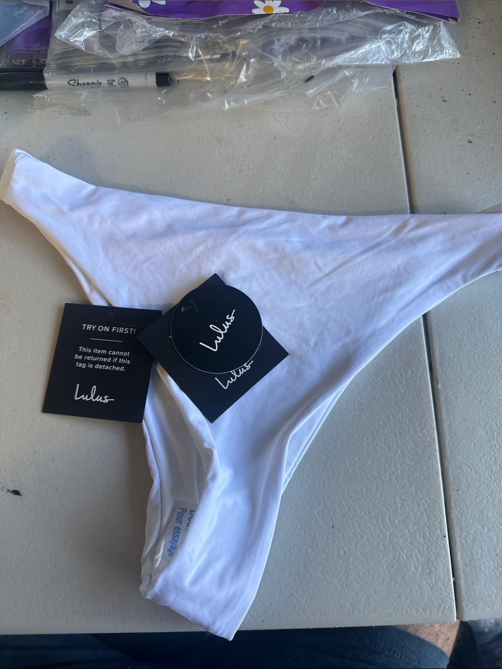 Lulu's White Bikini Bottom